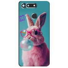 Чохол з принтом стильні тварини для Хуавей Гонор Вію 20 / В20 (Кролик в окулярах)