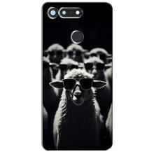 Чохол з принтом стильні тварини для Хуавей Гонор Вію 20 / В20 (Овечка в окулярах)