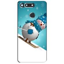Новорічні Чохли для Хуавей Гонор Вію 20 / В20 (VPrint) (Сніговик на лижах)