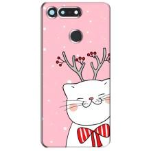 Новорічні Чохли для Хуавей Гонор Вію 20 / В20 (VPrint) (Зимовий кіт)