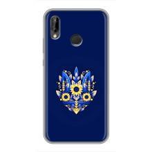 Чохли для Huawei Honor 10 Lite Укр. Символіка (AlphaPrint) (Квітковий Герб)