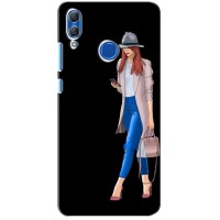 Чехол с картинкой Модные Девчонки Huawei Honor 10 Lite (Девушка со смартфоном)