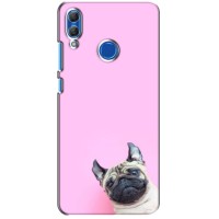 Бампер для Huawei Honor 10 Lite с картинкой "Песики" (Собака на розовом)