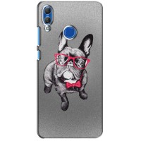 Чехол (ТПУ) Милые собачки для Huawei Honor 10 Lite (Бульдог в очках)