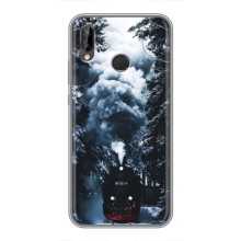 Новогодние, Праздничные Чехлы для Huawei Honor 10 Lite - 2024 год (Зимний поезд)