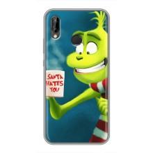 Рождественские Чехлы для Huawei Honor 10 Lite (VPrint) (Зеленый Гринч)
