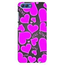 Чехлы для любимой на Хонор 10 (VPrint) (Pink hearts)