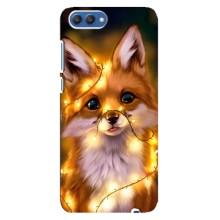 Чехлы с картинкой Лисички для Huawei Honor 10, COL-Al00 (VPrint) – Лисичка в гирляндах
