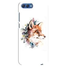 Чехлы с картинкой Лисички для Huawei Honor 10, COL-Al00 (VPrint) – Лисичка в цветочках