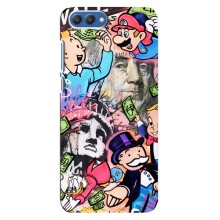 Чехлы с крутыми принтами для Huawei Honor 10, COL-Al00 - (PREMIUMPrint) (Monopoly man)