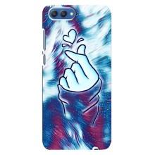 Чехол с принтом для Huawei Honor 10, COL-Al00 (AlphaPrint - Знак сердечка)