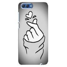 Чехол с принтом для Huawei Honor 10, COL-Al00 (AlphaPrint - Знак сердечка)