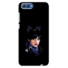 Чехлы Венсдей на Huawei Honor 10, COL-Al00 Уэнсдей (AlphaPrint) (серьезная Уэнздей)