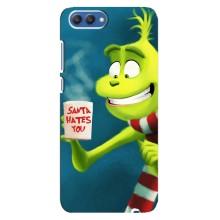 Різдвяні Чохли для Huawei Honor 10, COL-Al00 (VPrint) (Зелений Грінч)