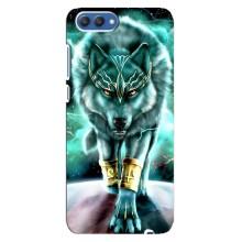 Защитные чехлы для Хонор 10 (AlphaPrint) (ХИТ продаж) ВОЛК – Яркий волк