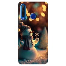 Чехлы на Новый Год Huawei Honor 10i – Снеговик праздничный