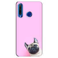 Бампер для Huawei Honor 10i с картинкой "Песики" (Собака на розовом)
