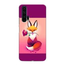 Чехлы с картинкой Лисички для Huawei Honor 20 Pro (VPrint) (Лисичка с розочкой)