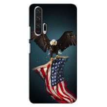 Чехол Флаг USA для Huawei Honor 20 Pro – Орел и флаг
