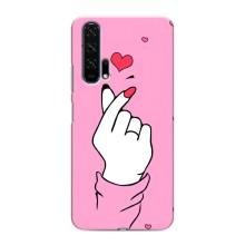 Чехол с принтом для Huawei Honor 20 Pro (AlphaPrint - Знак сердечка)
