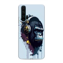 Чохол з Мавпами Huawei Honor 20 Pro - (AlphaPrint) – Горила в навушниках