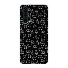 Чехол с принтом для Huawei Honor 20 Pro (AlphaPrint) Модные коты (Меленькие котики)