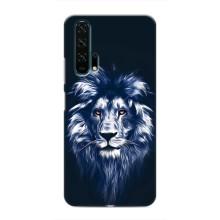 Чехол со Львом для Huawei Honor 20 Pro (VPrint) (Синий Лев)