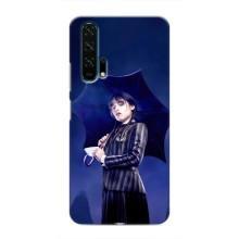 Чехлы Венсдей на Huawei Honor 20 Pro Уэнсдей (AlphaPrint) (Уэнздей с зонтом)