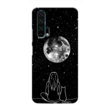 Чехол с рисунком кот на Huawei Honor 20 Pro – Девушка с котом