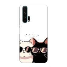 Чехол с рисунком кот на Huawei Honor 20 Pro – Коты в очках