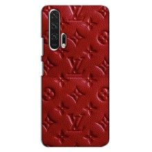 Текстурный Чехол Louis Vuitton для Хуавей Хонор 20 Про – Красный ЛВ