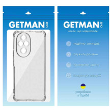 TPU чохол GETMAN Ease logo посилені кути Full Camera для Honor 200 – Прозорий