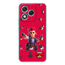 Бампер (ТПУ) з принтом Brawl Stars на Модель телефону українськими буквами та цифрами виглядатиме так: Хуавей Хонор 400 Лайт. (Кольт на червоному)