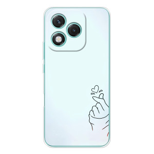 Чохол (Знак сердечка) для Huawei Honor 400 Lite – Сердечко на блакитному