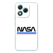 Силіконовый бампер з принтом "Наса" на Huawei Honor 400 Lite – NASA на білому тлі