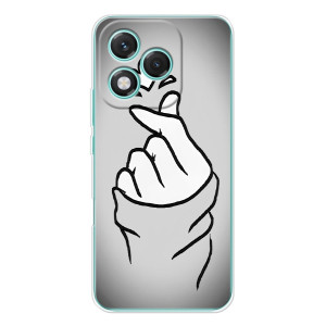 Чехол с принтом для Huawei Honor 400 Lite (AlphaPrint - Знак сердечка)