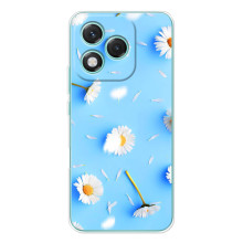 Чехол с Цветами для Huawei Honor 400 Lite (ромашки на голубом)