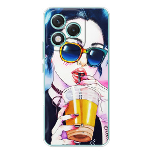Чехол с картинкой Модные Девчонки Huawei Honor 400 Lite – Девушка с коктейлем