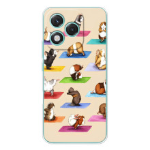Чохол з Прикольним Принтом на Huawei Honor 400 Lite – Йога свинок