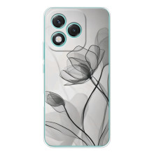 Чохол з квітковим принтом на Модель телефону українськими буквами та цифрами буде виглядати так: Хуавей Хонор 400 Лайт. (Чорні квіти)