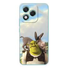 Чехол с мультфильмом Шрек на Huawei Honor 400 Lite – Шрек и осел