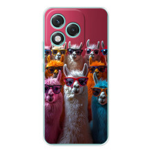 Чохол з принтом стильні тварини для Модель телефону українськими буквами та цифрами буде виглядати так: Хуавей Хонор 400 Лайт. (Лами в окулярах)