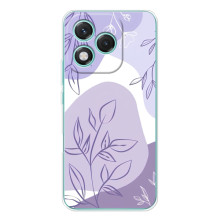 Силконовий чохол з принтом в квітах на Huawei Honor 400 Lite – Фіолетовий дизайн