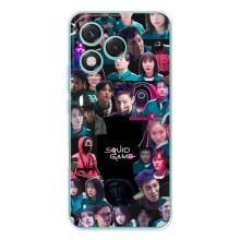 Чехол Гра в кальмара для Huawei Honor 400 Lite – Коллаж игры кальмара