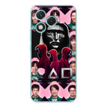 Чехол Гра в кальмара для Huawei Honor 400 Lite – Персонажи игры кальмара