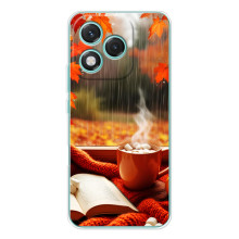 Чехол с уникальным дизайном «Осень с кофе» для Huawei Honor 400 Lite – Кофе и дождь