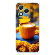 Чехол с уникальным дизайном «Осень с кофе» для Huawei Honor 400 Lite – Кофе с жёлтым