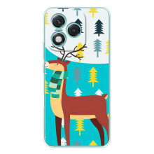 Силіконовий бампер з картинкою звірів для Huawei Honor 400 Lite (Олень із шарфом)