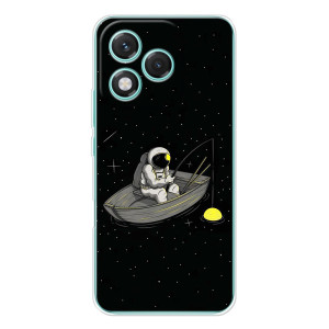 Силиконовый Чехол с принтом "Космонавты" на Huawei Honor 400 Lite – Космонавт на рыбалке