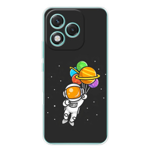 Силиконовый Чехол с принтом "Космонавты" на Huawei Honor 400 Lite – Космонавт с шариками